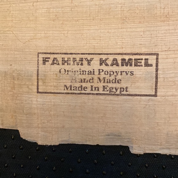 Original Papyrus Painting handmade in Egypt. Goddess Isis and Queen Nefertiti - Picture 5 of 5